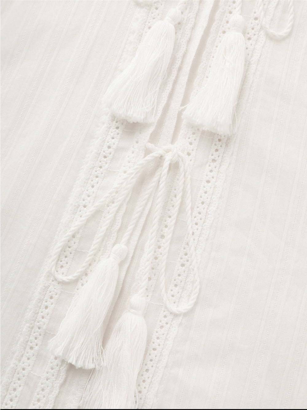 BloomChic Pure Cotton Tassels Sheer Kimono size L (12) - Picture 5 of 13